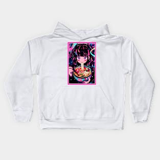 Cute Anime Girl |  Ramen Noodles | Hentaii Chibi Kawaii Design Kids Hoodie